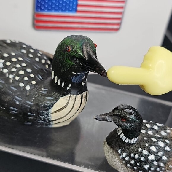 Duck Loon Figurines Resin Bird Decor Painted Animals Mallard Desk Decor - Picture 11 of 16